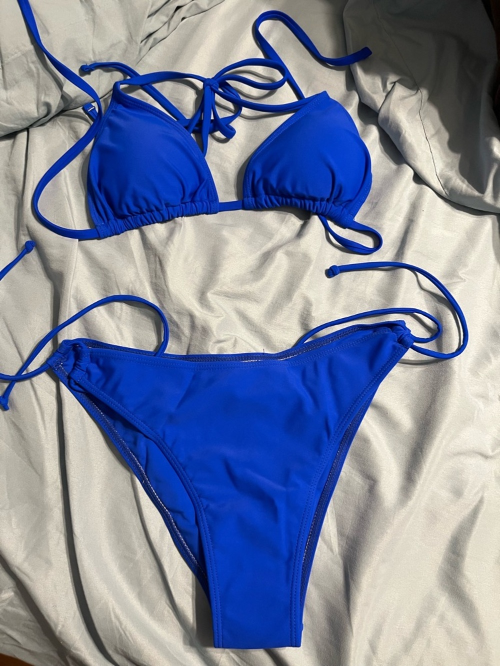 Electric Blue String Bikini Set